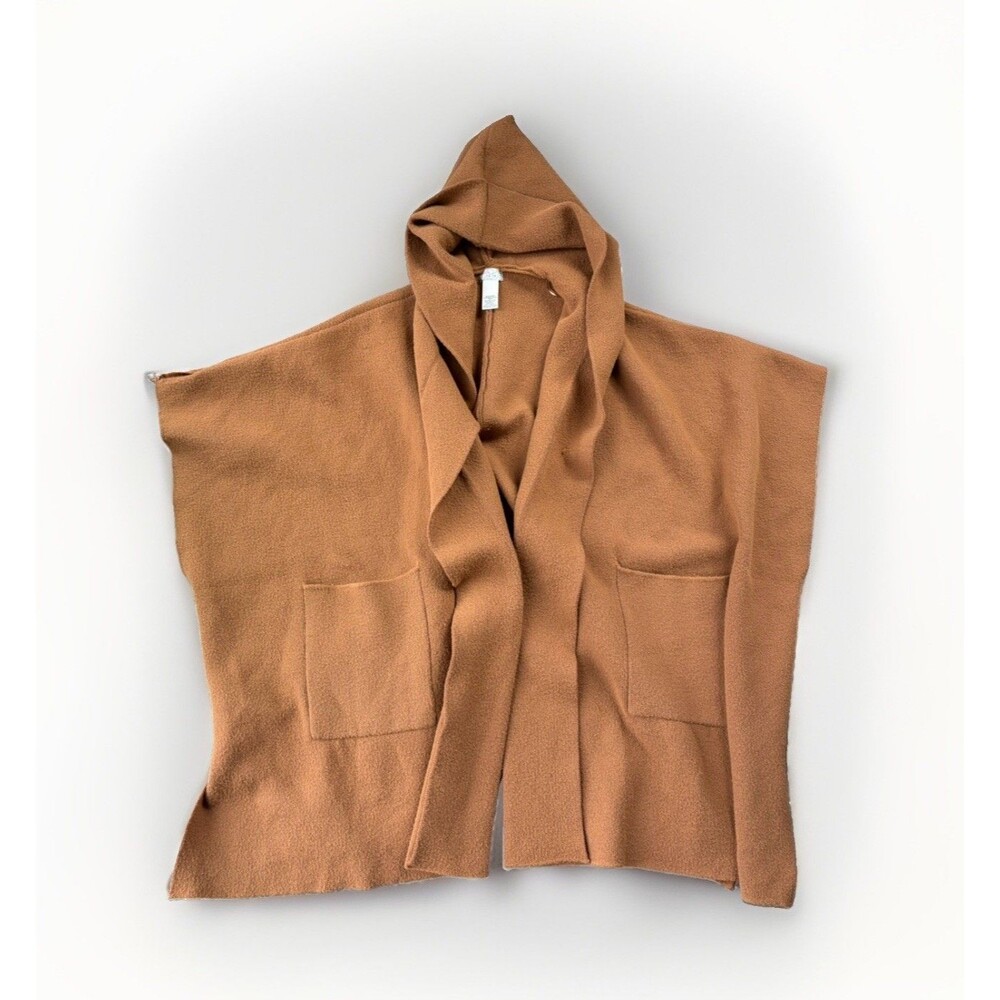Free People All I Need Cozy Hooded Duster Kimono Cardigan Camel Tobacco OS
